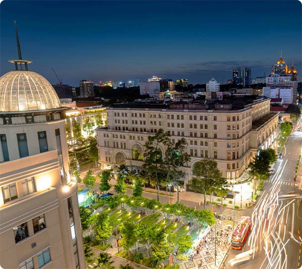 Bulevar Nguyen Hue en Ho Chi Minh