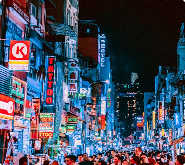 Calle Bui Vien en Ho Chi Minh